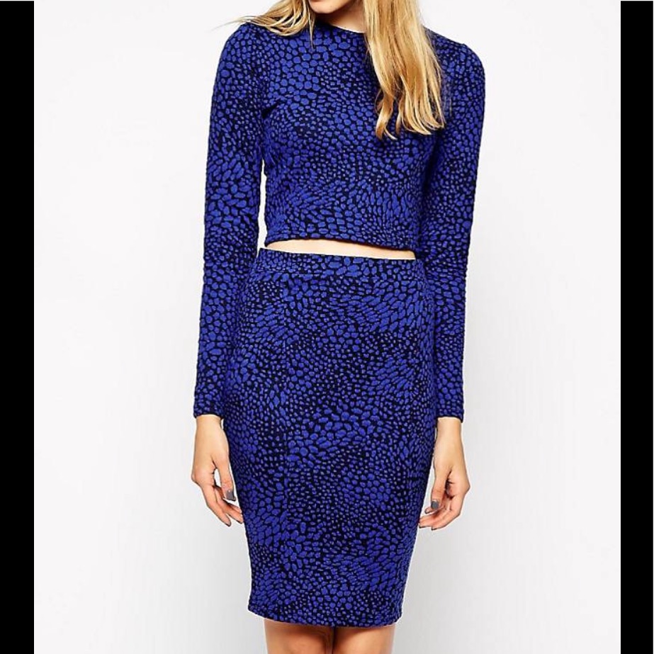 Influence Crop Top And Skirt Set